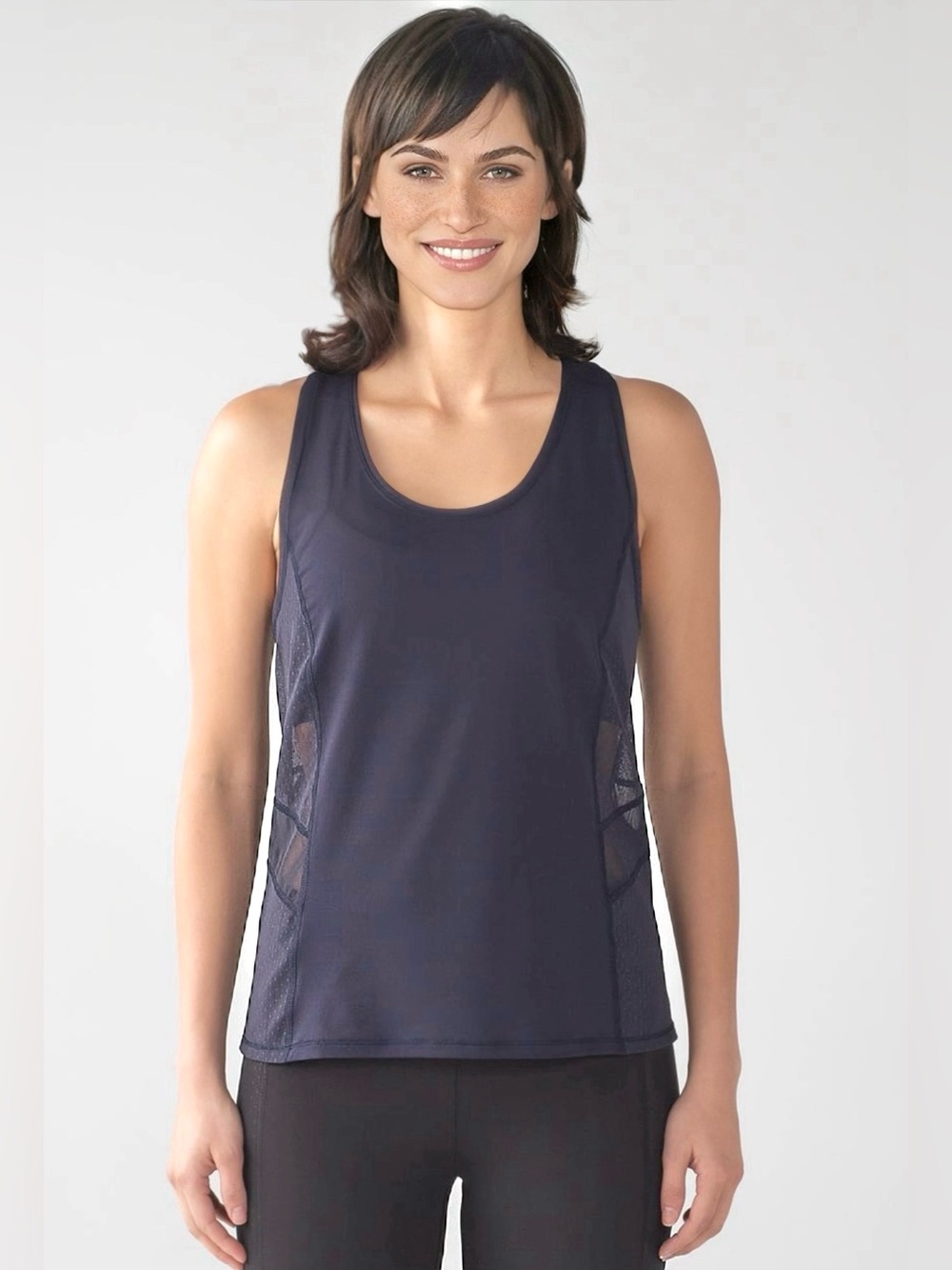lululemon athletica Navy Mesh-Panel Tank
